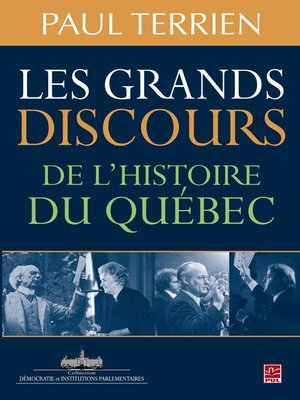 cover image of Les grands discours de l'histoire du Québec